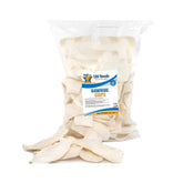 123 Treats chips de piel cruda de res, masticación duradera para perros.