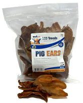 123 Treats orejas de cerdo para perros, primer plano crujiente para masticar