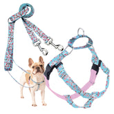 2 Hounds Design arnés sin tirones frente rosa-azul para paseos más controlados