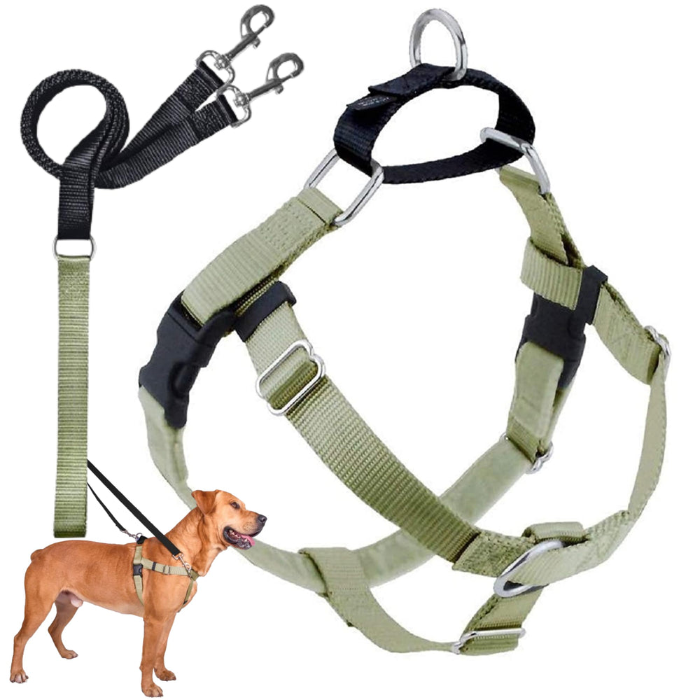 Arnés Freedom No Pull 2 Hounds Design, visto de perfil para paseos sin tirones.