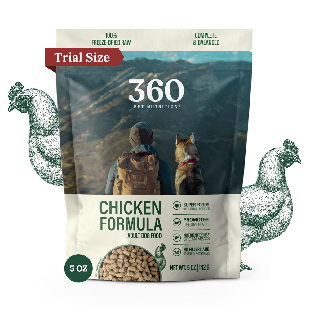 360 Pet Nutrition alimento crudo congelado de pollo para una dieta completa