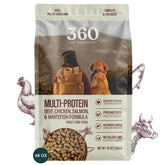 360 Pet Nutrition alimento crudo liofilizado para perros con proteínas variadas