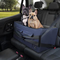 A 4 Pet asiento para perro en coche, confort y seguridad para viajes largos.