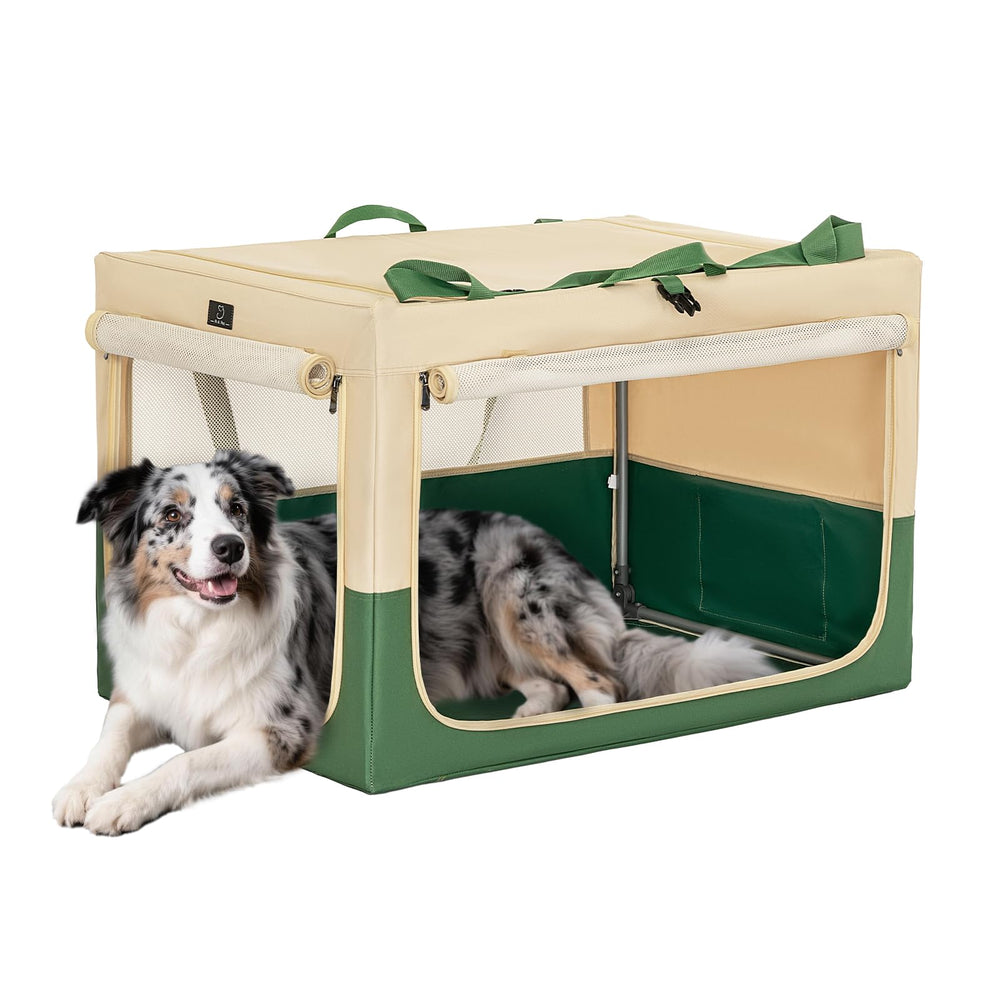 A4Pet jaula suave grande, espaciosa para perros grandes con descanso cómodo.