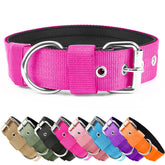 Collar táctico AaufiLux rosa de 1.5 pulgadas, ideal para paseos seguros.