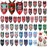 Bandanas Abbylike para perros y gatos en cuadros rojos, ideal para vestir durante la Navidad