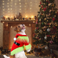 Detalle rojo y verde de Abbylike, perfecto para sesiones de fotos navideñas.