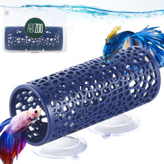 Abizoo tunel Betta azul marino: refugio seguro para peces pequeños.