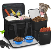 Abrimelodi bolsa para perros con dos contenedores de comida grandes, prácticos y apilables.