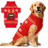 ABRRLO sudadera navideña para perro con duende, ideal para fiestas y fotos festivas.