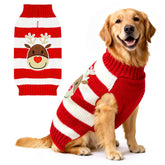 ABRRLO sudadera navidad para perro con reno y rayas, ideal para la fiesta