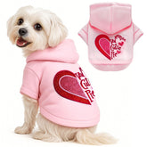 ABRRLO sudadera para perro pequeño con capucha rosa para días fríos