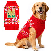 ABRRLO suéter navideño para perro con orificio para correa, ideal para paseos festivos