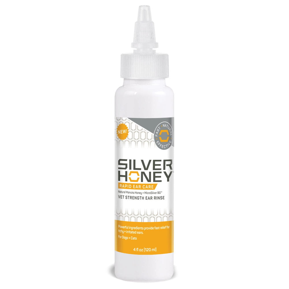 Absorbine Silver Honey Rapid Ear Care: botella de 4oz lista para higiene del oído.