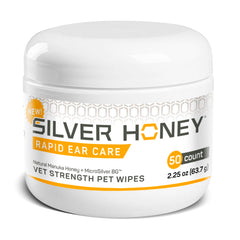 Absorbine Silver Honey, paquete de toallitas para orejas, limpieza suave.