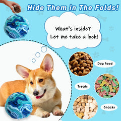 ABUUL ABULL bola-snuffle 3.9, azul: lleno de kibble para exploración