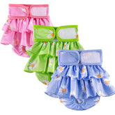 ACDOK pañales para perra con falda de moda y ajuste de velcro cómodo.
