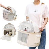 Acesolid transportin redondo para mascotas, favorece libertad de movimiento durante el viaje