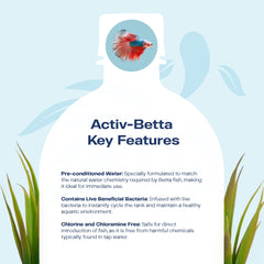 Activ Betta: bacterias denitrificantes vivas para balance biológico del acuario.