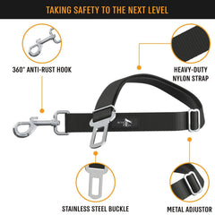 Active Pets Correa ajustable 18-24 pulgadas para perros, adaptabilidad en el coche.