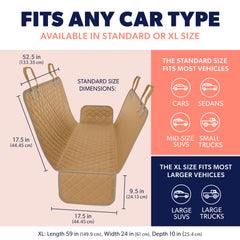 Active Pets hamaca de asiento trasero para perro universal, ajuste cómodo y seguro