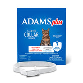 ADAMS Plus collar para gatos, vista frontal, protección contra pulgas.