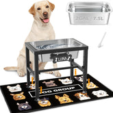 ADENGL bebeder elevado 2 galones para mascotas grandes, vista frontal.