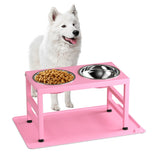 ADENGL plato elevado para perro rosado grande mejora la comodidad al comer