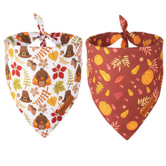 ADOGGYGO Bandana calabaza y pavo, estilo festivo para mascotas