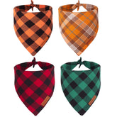 ADOGGYGO bandana de cuadros rojos para paseos con estilo diario.