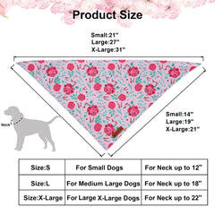 Costuras limpias y doble capa, ADOGGYGO bandana floral para mayor durabilidad.
