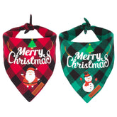 ADOGGYGO bandana roja con diseño Santa, ideal para fiestas navideñas y fotos con tu mascota.