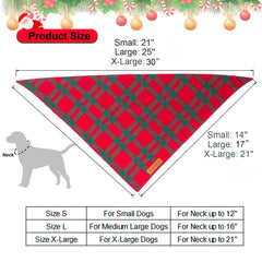 ADOGGYGO bandana verde puesta en perro, toque navideño y cómodo.