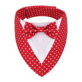 ADOGGYGO Bandana Tuxedo Valentín con corazones, ideal para fiestas y fotos festivas