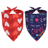 Bandana ADOGGYGO Valentín Corazón Rojo, perfecta para fotos festivas del perro