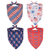 Bandana ADOGGYGO con bandera americana para perro, ideal para fiestas patrias y fotos.