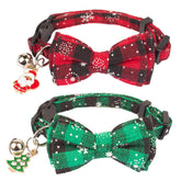 ADOGGYGO collar navideno para gato con lazo y cascabel