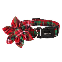 ADOGGYGO collar navidad floral desmontable, ideal para fiestas con perros