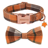 ADOGGYGO collar otoñal con lazo desmontable, añade estilo a cada paseo.