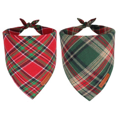 Pañuelo navideño para perros ADOGGYGO en rojo y verde, estilo festivo para fiestas