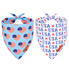 ADOGGYGO pañuelo patriota con bandera azul para paseos festivos