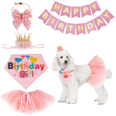 ADOGGYGO sombrero de cumpleaños para perro rosa, ideal para fotos festivas.
