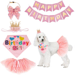 ADOGGYGO sombrero de cumpleaños para perro rosa, ideal para fotos festivas.