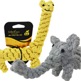 ADUCK elefante gris de cuerda para cachorros, ideal para masticar y entrenar