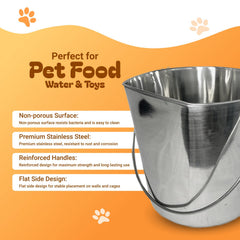 Advance Pet Products balde acero inoxidable 4 cuartos, enganche para jaula que evita derrames.