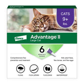 Envase de Advantage II Gato Grande para aplicación tópica mensual sin receta.
