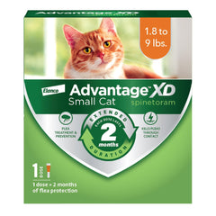 Advantage XD para gato pequeño: aplicación en nuca y protección contra pulgas