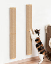Aechonow rascador pared 34 pulgadas para gatos grandes, favorece estiramientos verticales y juego.