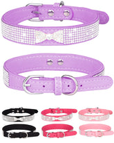 Aecllcea collar para perro pequeño con ajuste suave y brillo