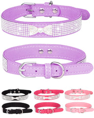 Aecllcea collar para perro pequeño con ajuste suave y brillo